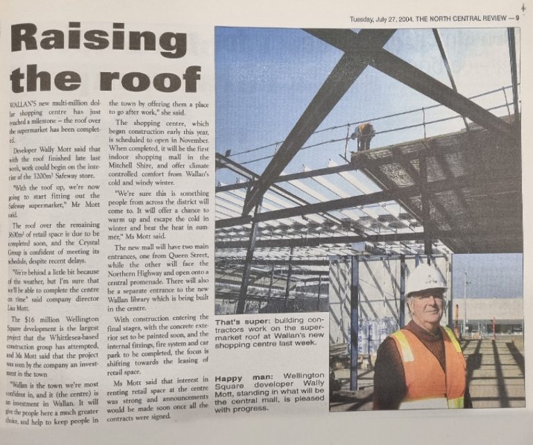 Article on the progress of the construction July 2004