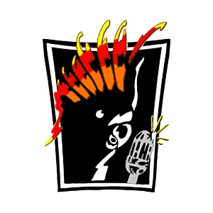 OKR FM Logo image of a cockatoo with a microphone